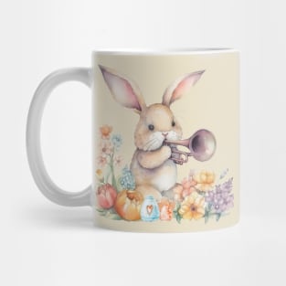 easter bunny playing trumpet Mug